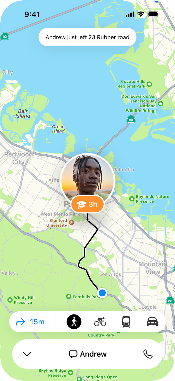 Live location map in Fenn